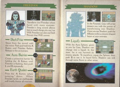 Illusion of Gaia - Will's Transformations